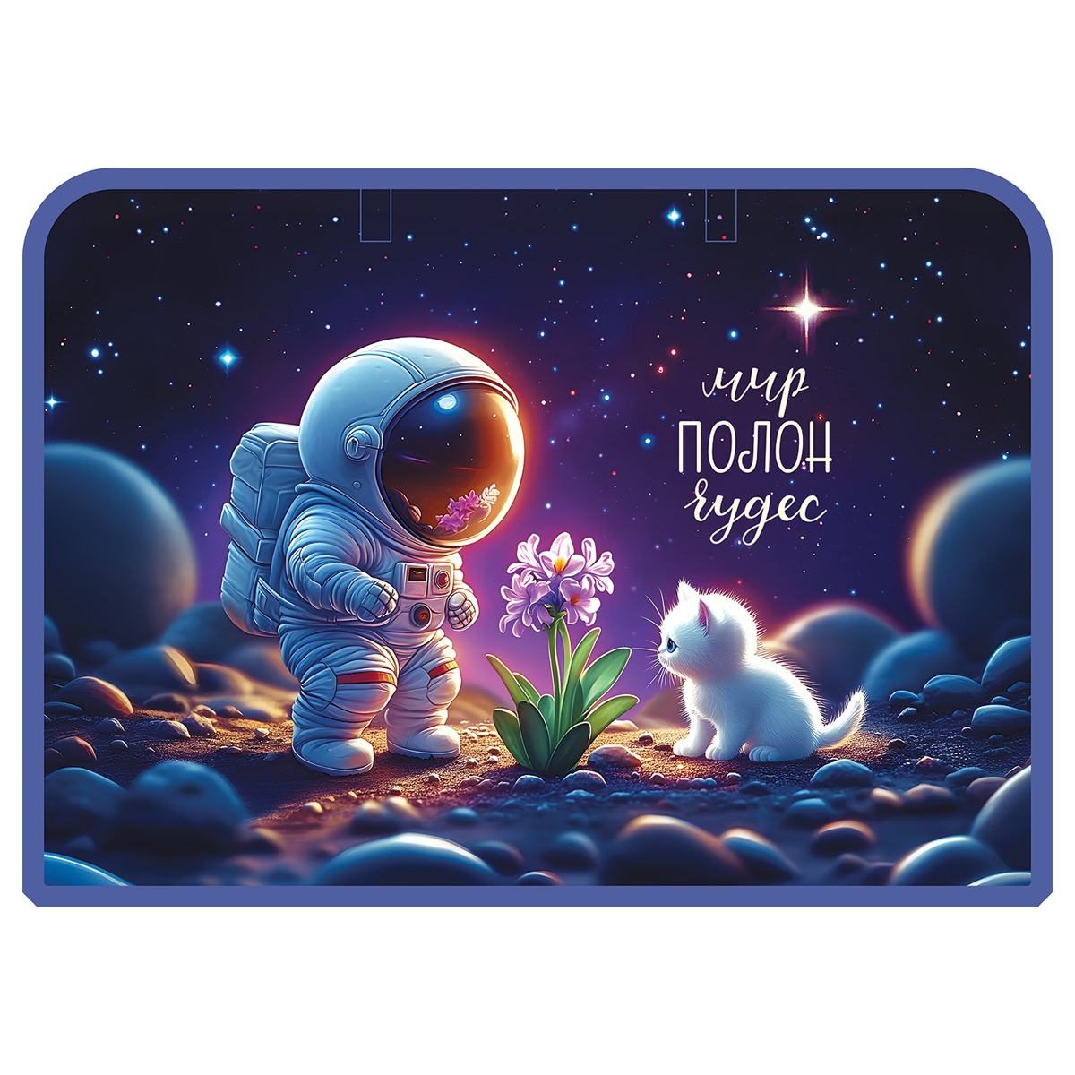 Папка с ручками А4 ArtSpace "A Wonderful World", пластик, на молнии, 70мм