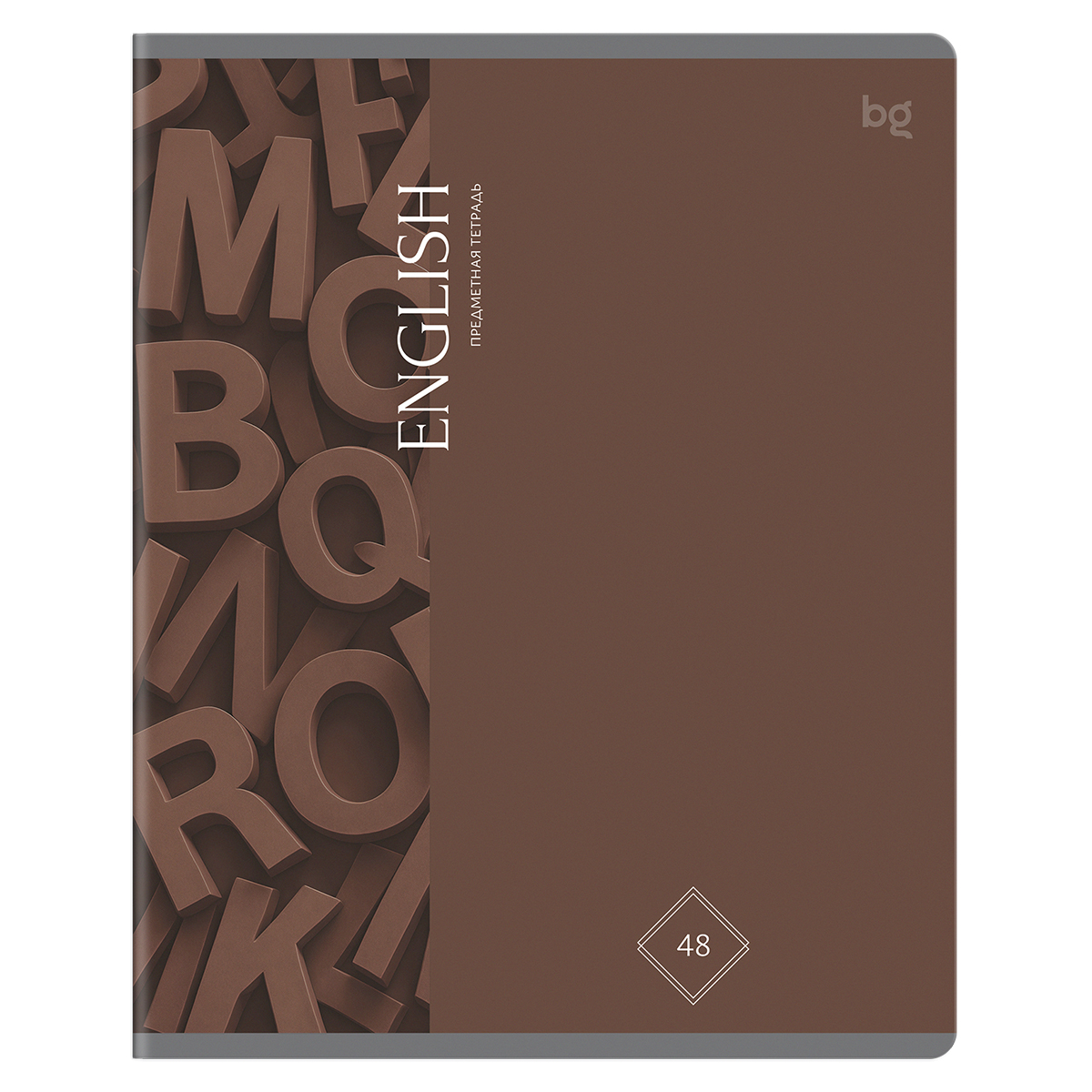 Тетрадь предметная 48л. BG "Гармония знаний" - Английский язык, soft-touch ламинация