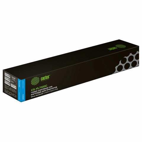 Картридж лазерный CACTUS (CS-VL7020C) для Xerox VersaLink C7020/C7025/C7, голубой, ресурс 16500 стр.