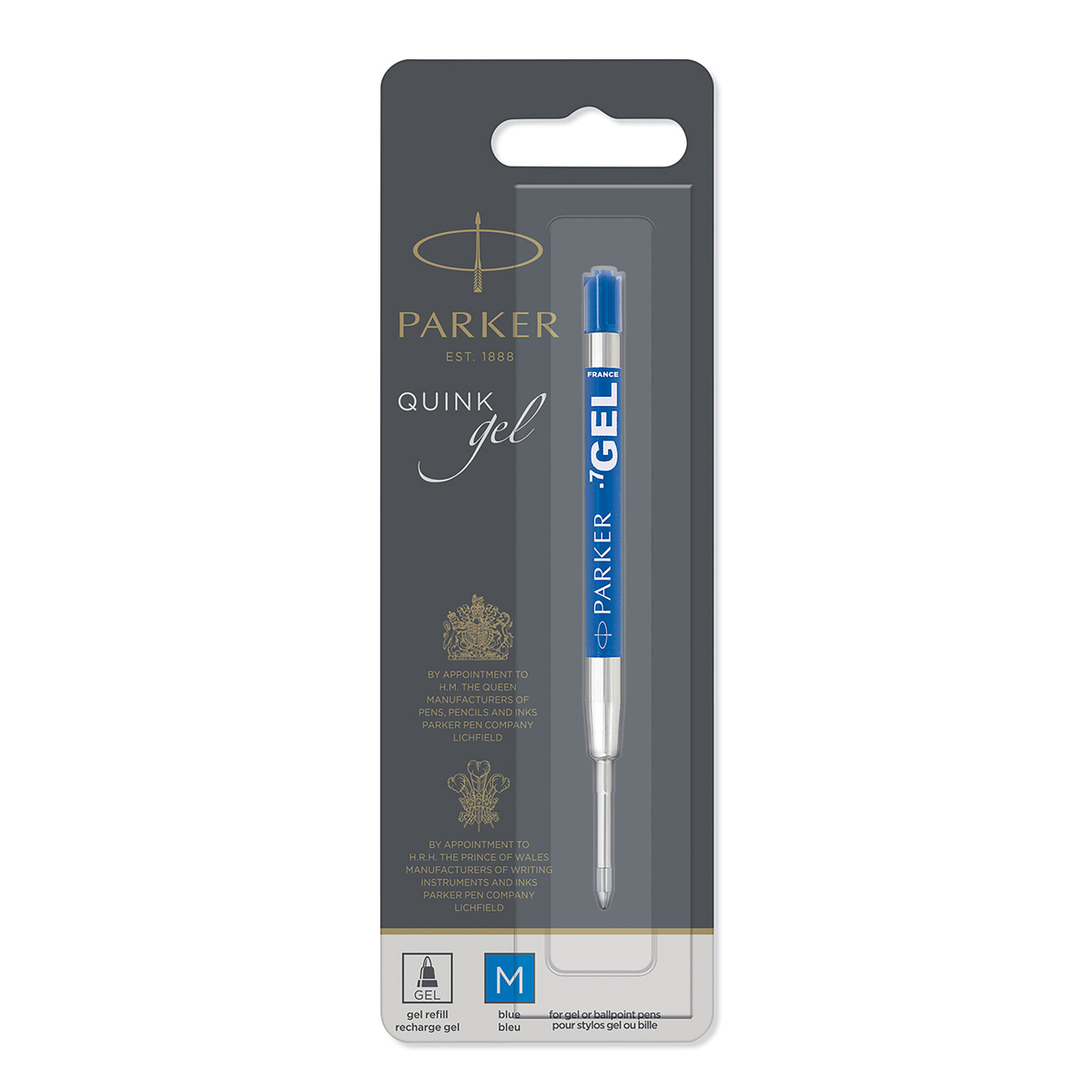 УЦЕНКА - Стержень гелевый Parker "Gel Ball Point" синий, 98мм, 0,7мм, блистер