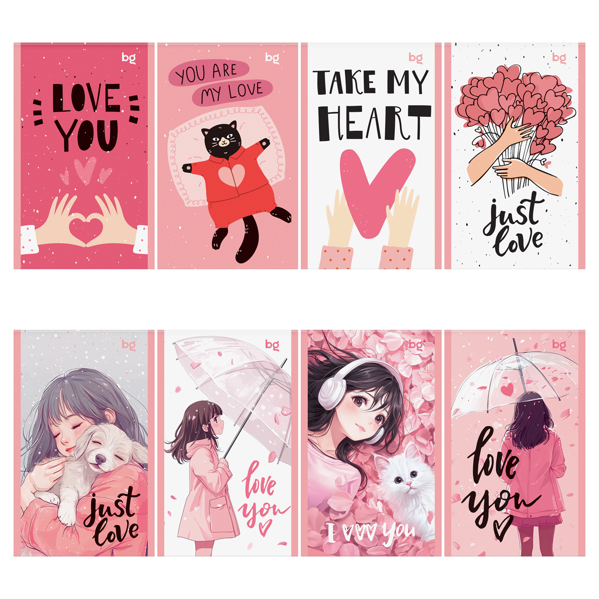 Блокнот А6 32л., на скрепке BG "Девчачьи радости"