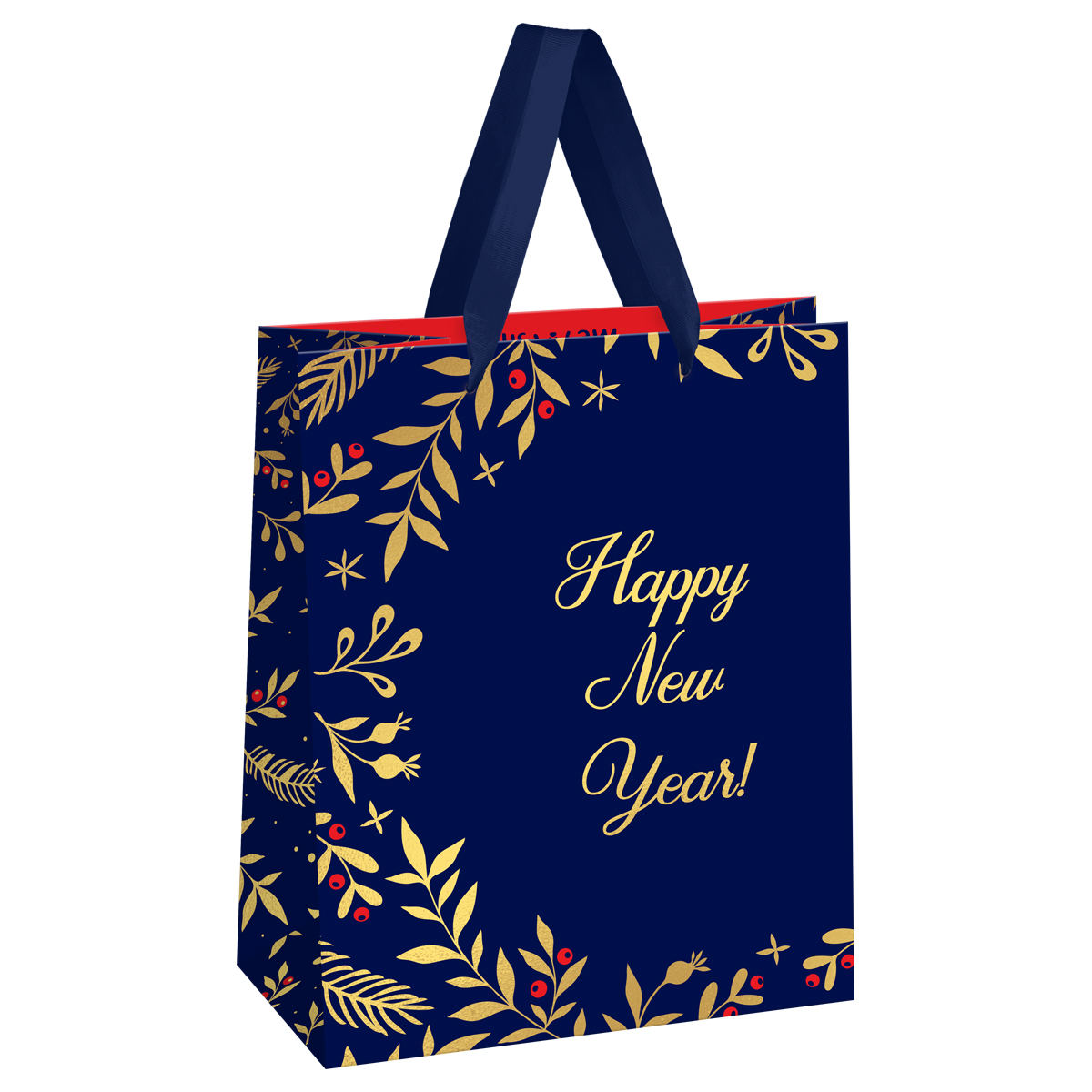 Пакет подарочный 18*23*10см MESHU "Christmas tree",  фольга, матовая ламинация