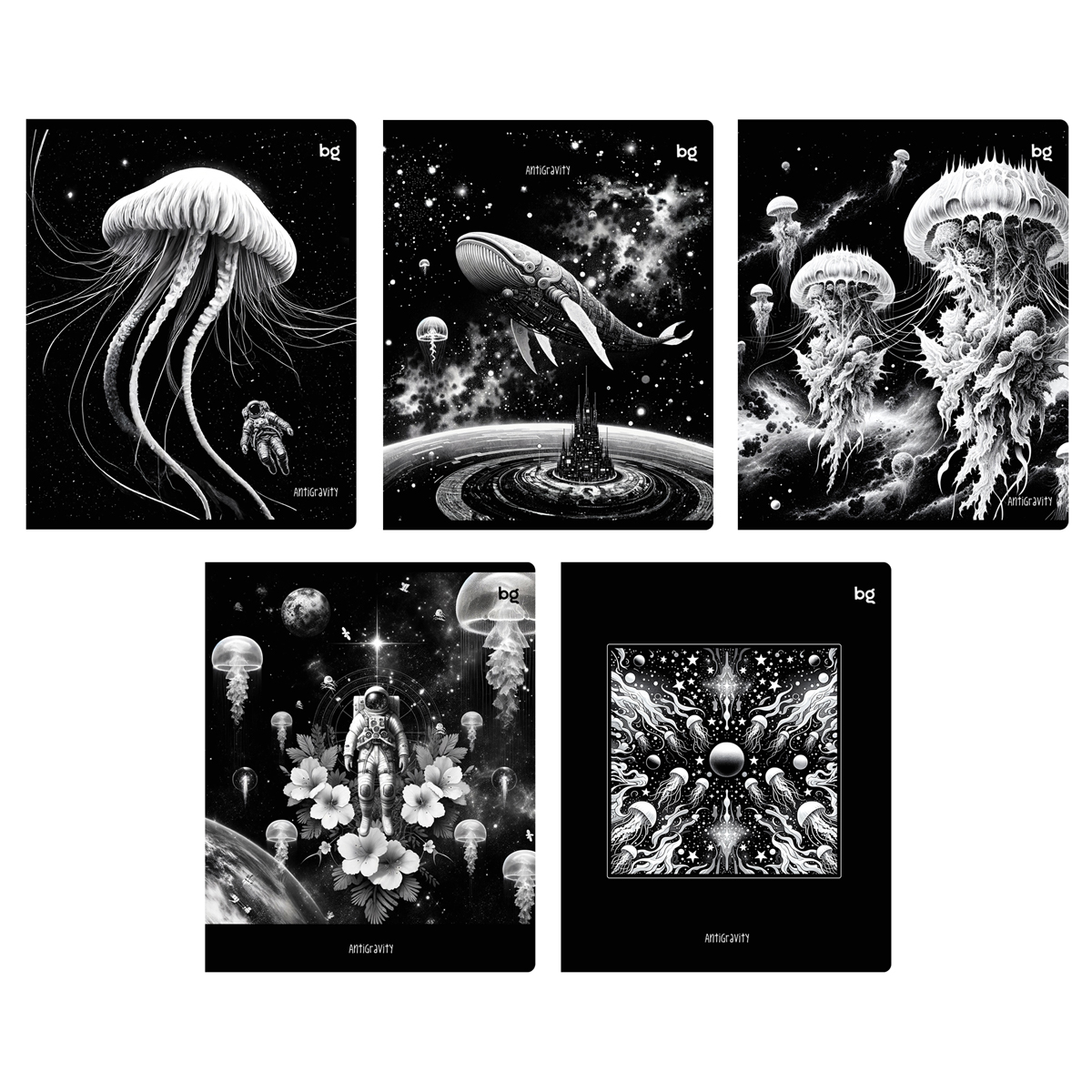 Тетрадь 48л., А5, клетка BG "Медуза", эконом