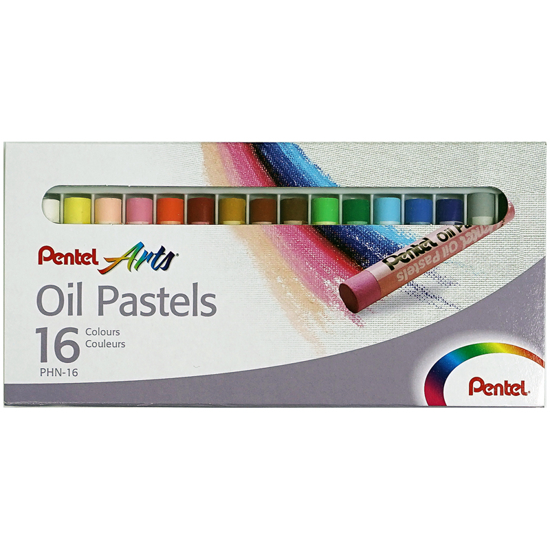 Пастель масляная Pentel, 16 цветов, картон. упаковка
