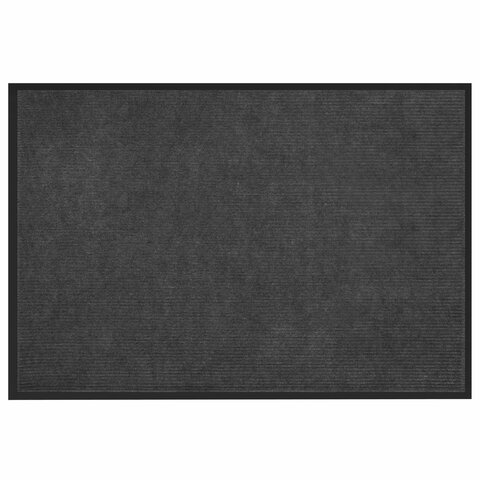 Коврик придверный 80х120 см, СЕРЫЙ, влаго-грязезащитный, 430 г/м2, ребристый, ЛЮБАША СТАНДАРТ, 701037