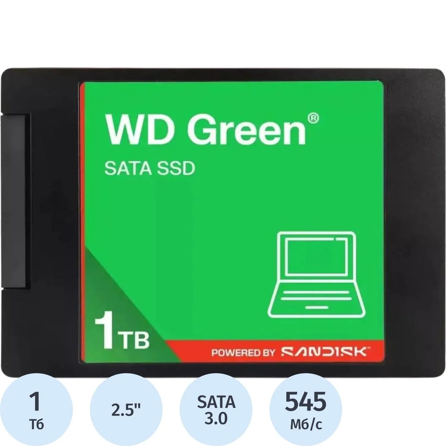 SSD накопитель WD Green 1Tb 2.5, SATA  (WDS100T5G0A)