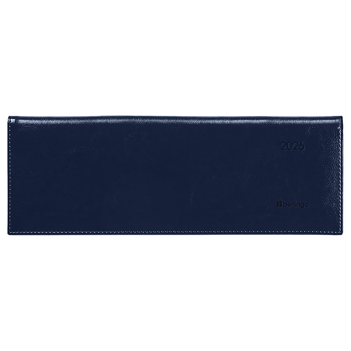 Планинг датированный 2026г., 64л., 330*140мм, кожзам, Berlingo "xGold", синий, зол. Срез
