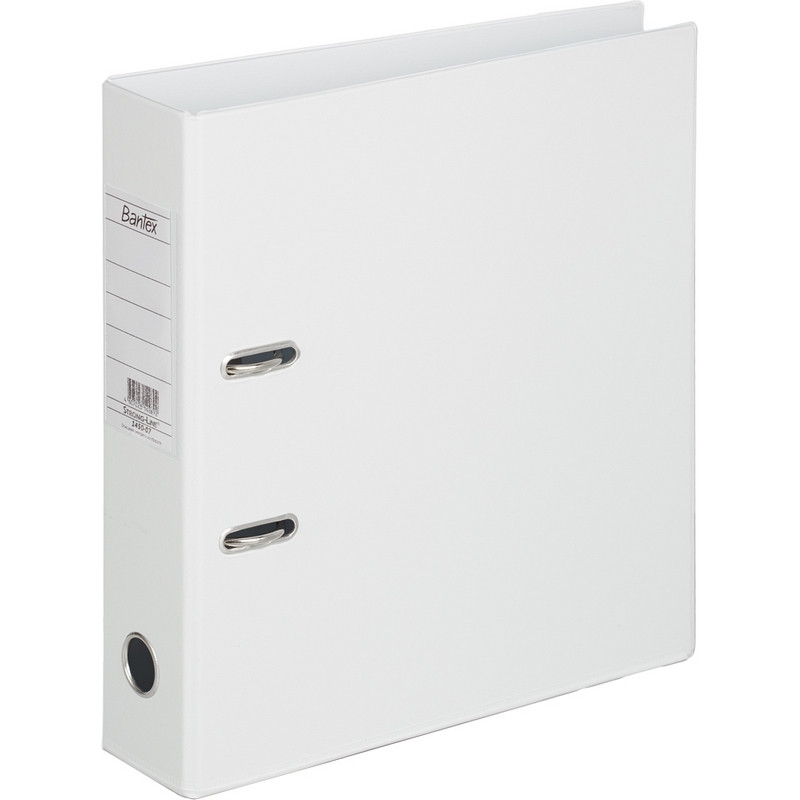 Папка-регистратор BANTEX Strong Line 1450-07, 70мм, белый, ПБП2, карм.кор