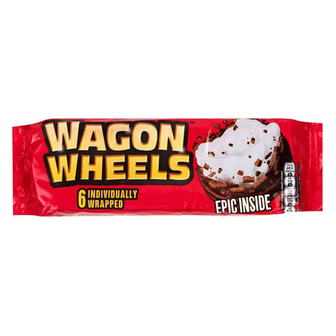 Печенье бисквитное глазированное WAGON WHEELS с суфле 220 г