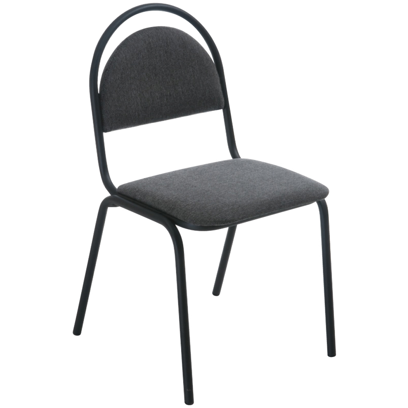 Стул Фабрикант "Стандарт", каркас металл черный, обивка ткань серая с черным