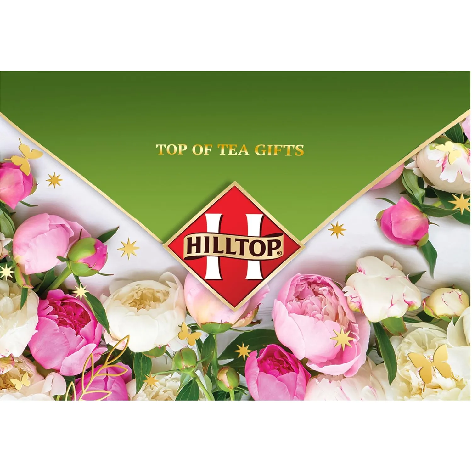 Чай Hilltop Цейлонское утро Модные пионы картон конверт черный 100г