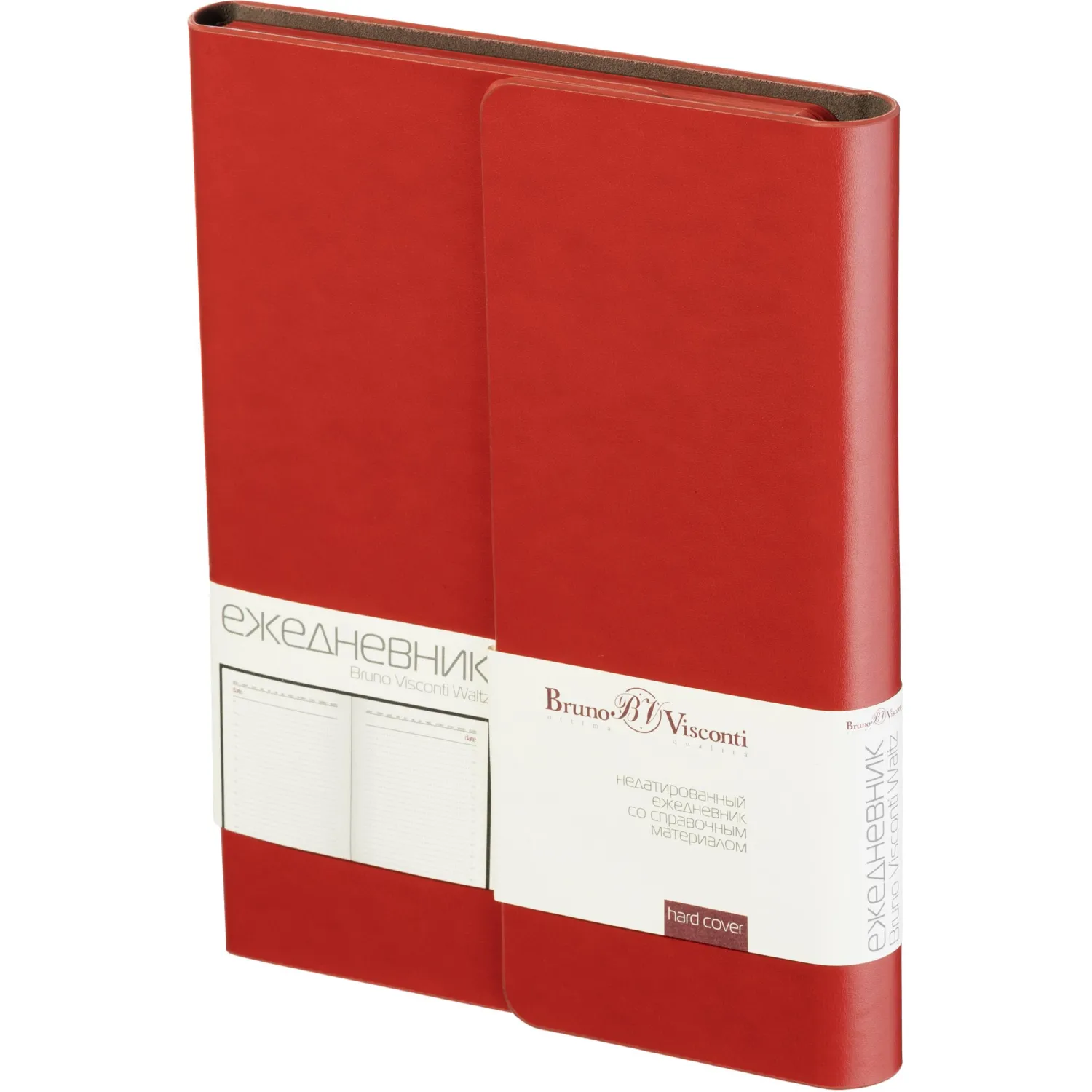 Ежедневник недатированный а5 156 х 210 мм Waltz красный 272 стр. 3-543/04