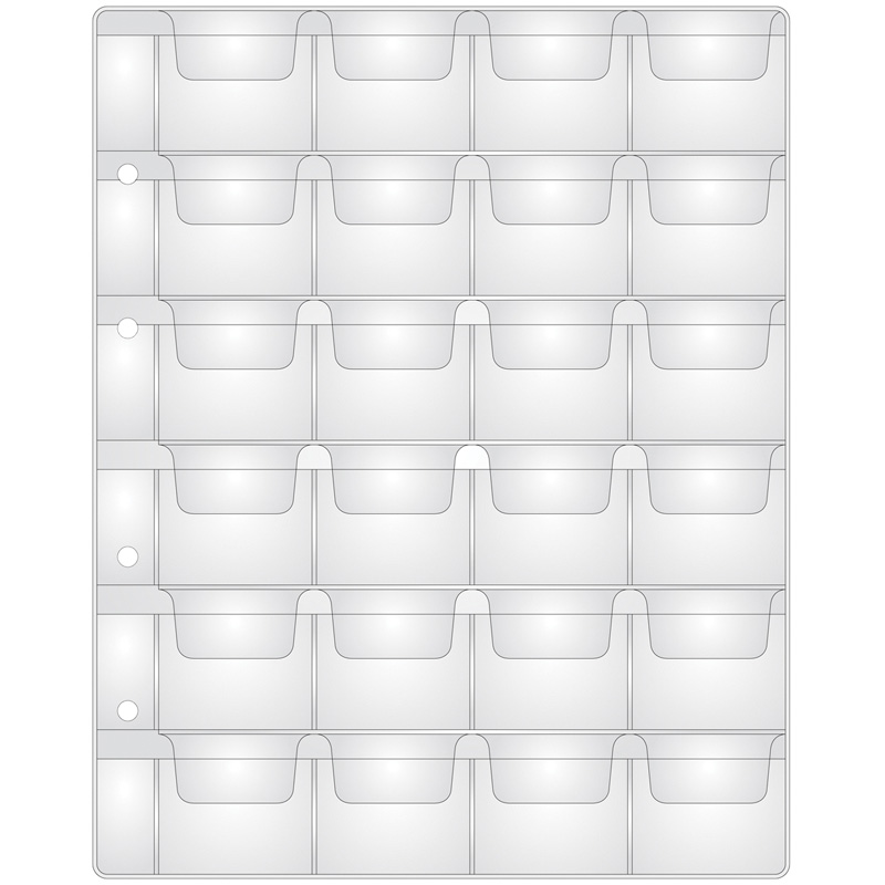 Лист для альбома OfficeSpace "Optima" на 24 монеты 44*40, 120мкм