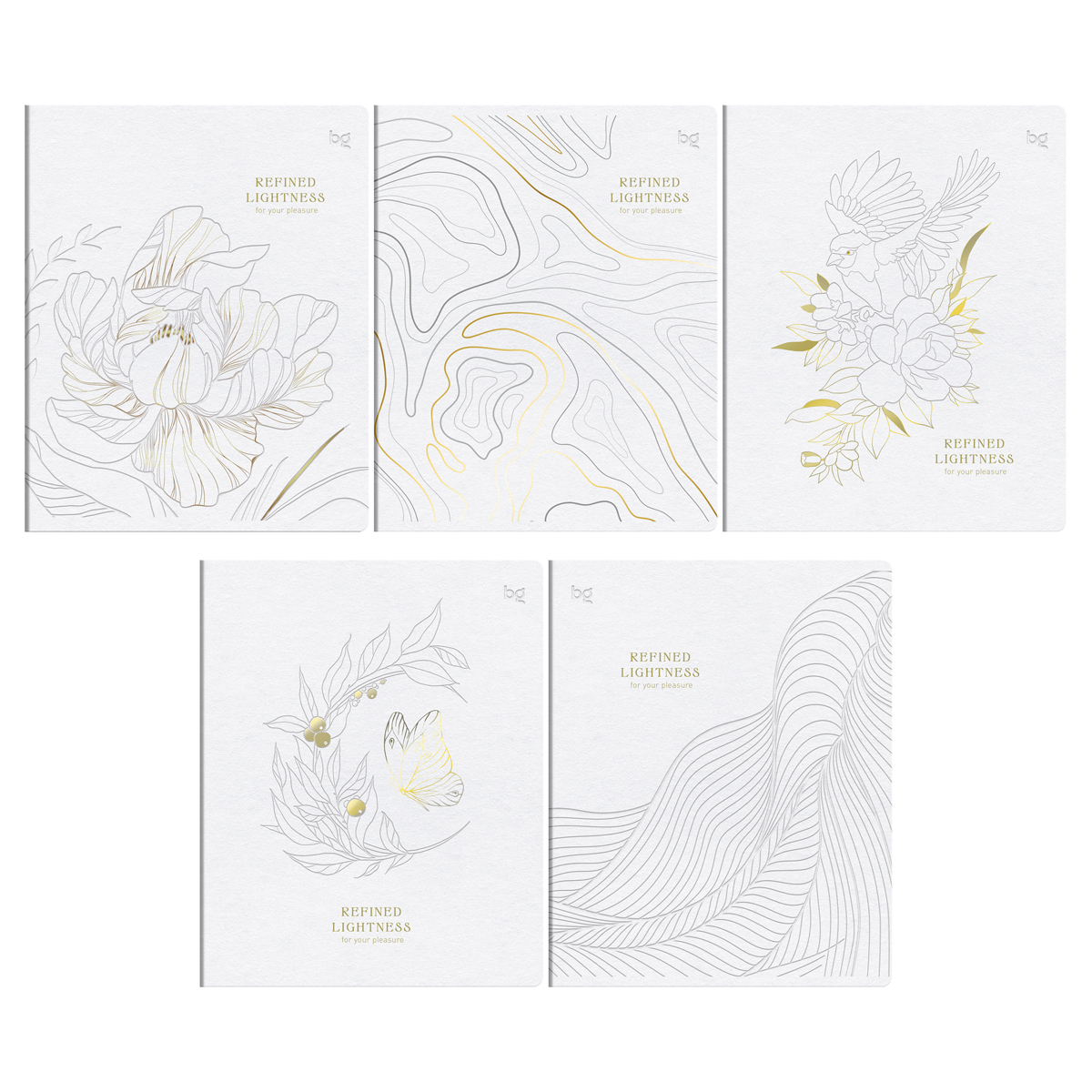 Тетрадь 48л., А5, клетка BG "Sophistication", матовая ламинация, конгрев, тиснение фольгой