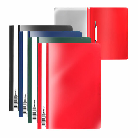 Скоросшиватель пластиковый ERICH KRAUSE "Classic", А4, 120/140 мкм, ассорти, 50020