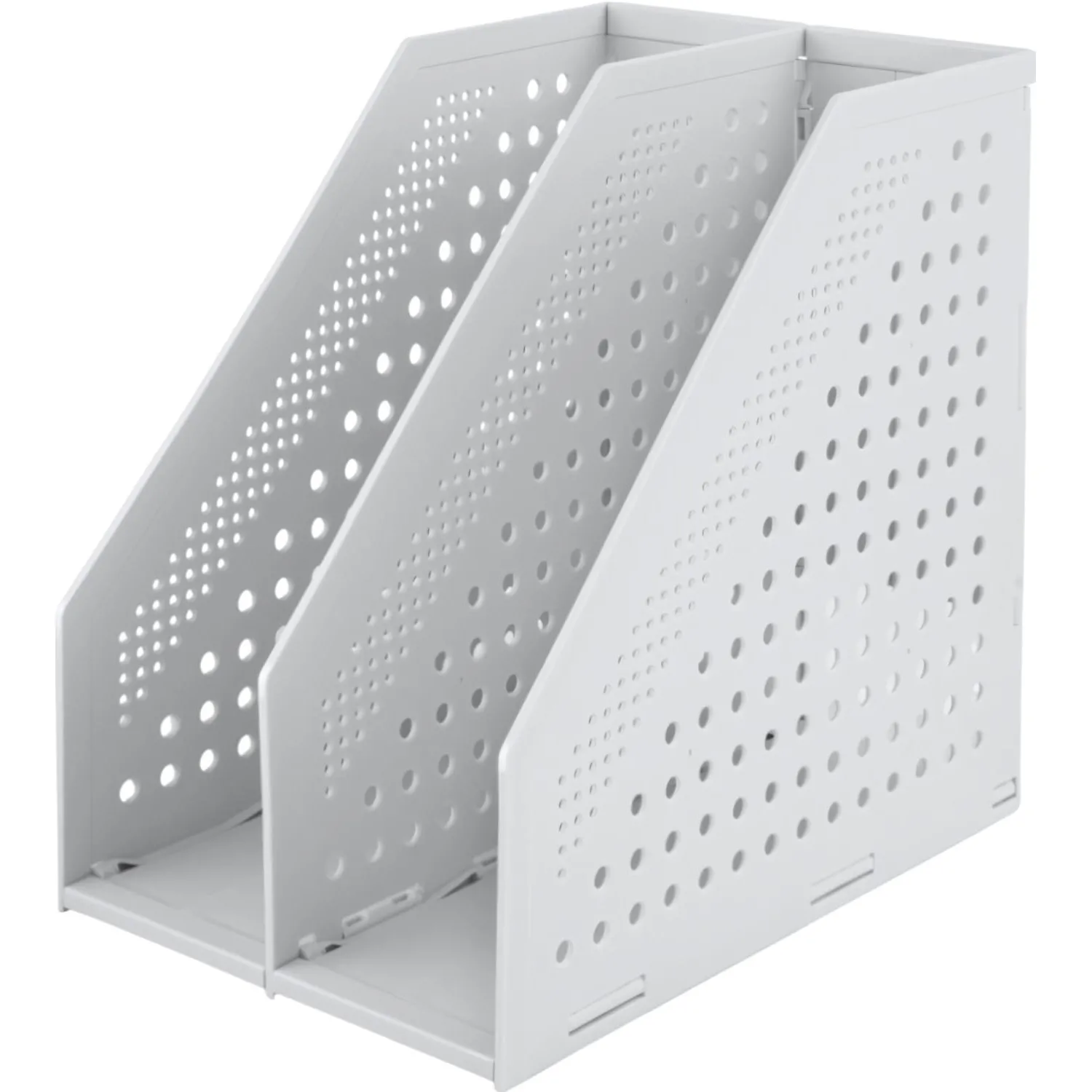 Лоток вертикальный Deli 78999Grey складной 2 отделения серый