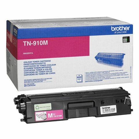 Картридж лазерный BROTHER (TN910M) HL-L9310CDW/MFC-L9570CDW, пурпурный, оригинальный, ресурс 9000 стр.