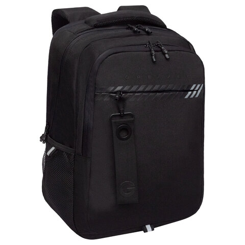 Рюкзак GRIZZLY школьный, анатом. спинка, 2 отделения, д/мальч., BLACK STRIPES, 42х31х22см,RU-532-1/2