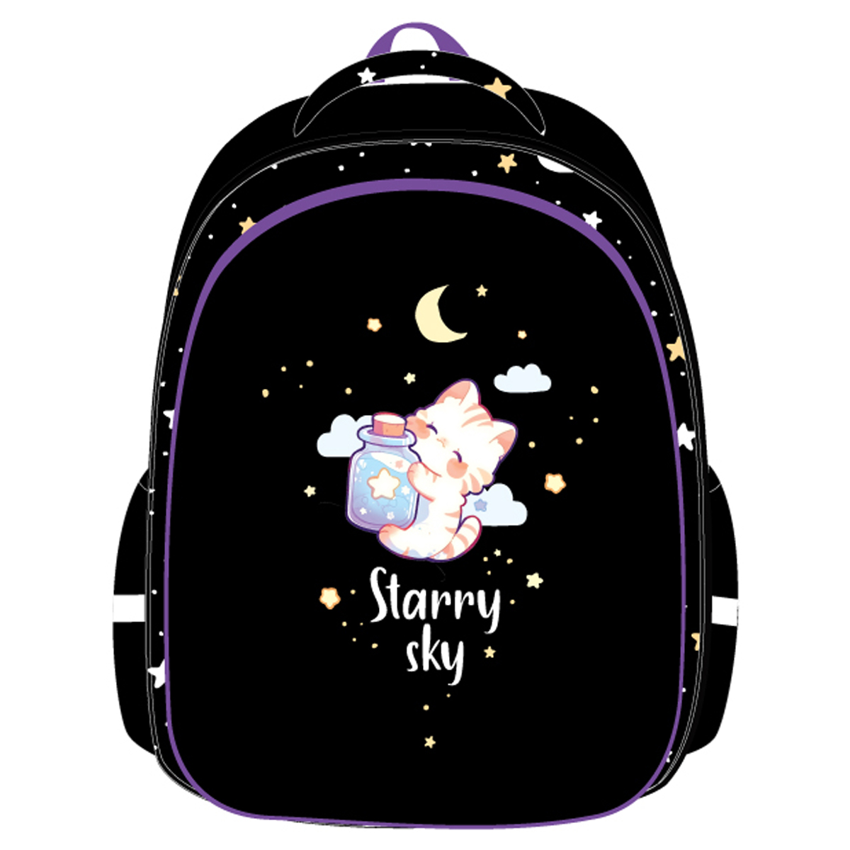 Ранец ArtSpace School Friend Light "Stary Sky" 35*29*12см, 2 отделения, 2 кармана, анатомическая спинка