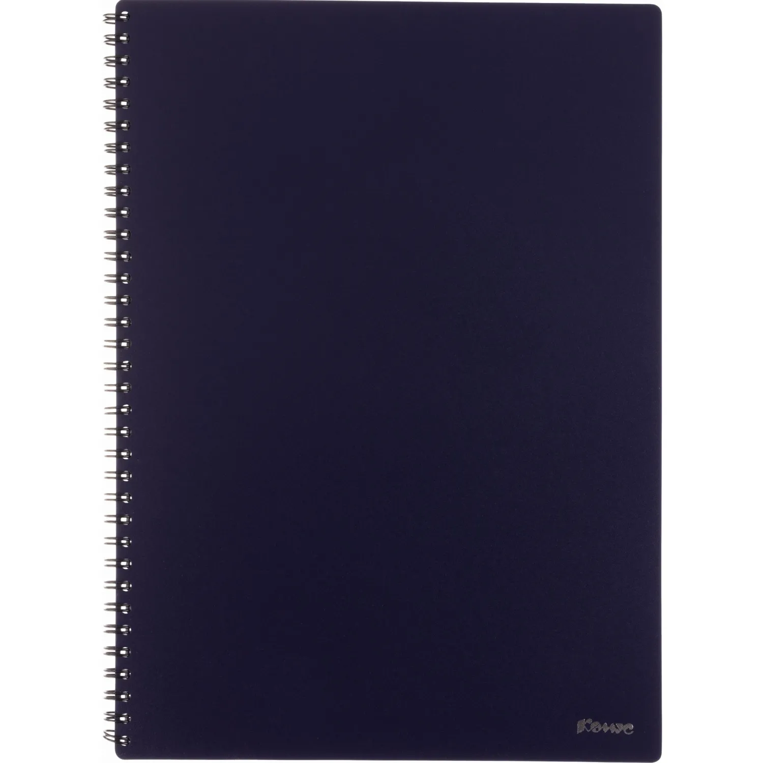 Бизнес-тетрадь Комус А4 100л, кл., обл пластик, спираль, синяя Classic