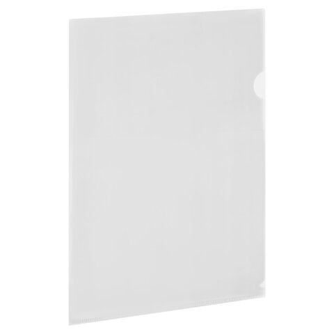 Папка-уголок жесткая А4 BRAUBERG UNIVERSAL, прозрачная, 0,15 мм, со штрихкодом, 273049