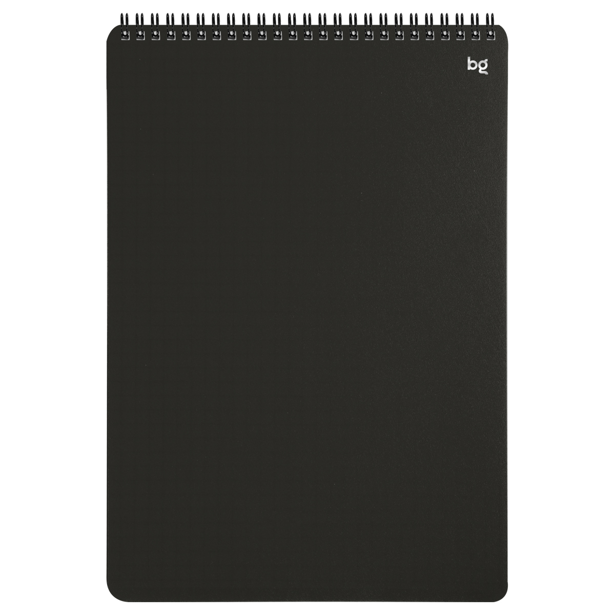 Блокнот А4 80л. на гребне BG "Base", пластиковая обложка, черный