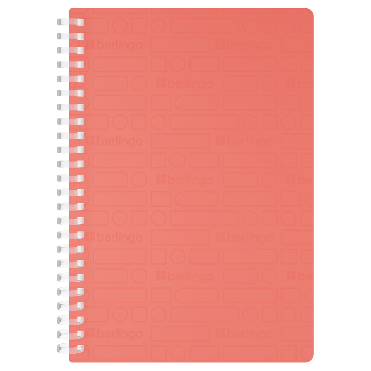 Бизнес-тетрадь A5, 80л., Berlingo "Your Way", клетка, на силиконовом гребне, 80г/м2, пластик обложка 600мкм, коралловая