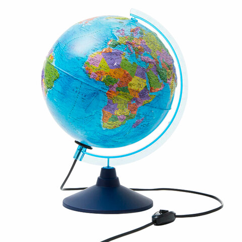 Глобус интерактивный + очки VR политический Globen, 32см, рельефный, с подсветкой, INT13200315