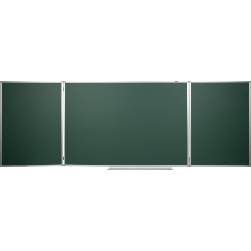 Доска магнитно-меловая 100х300 см Attache зеленая 2-створ., лак