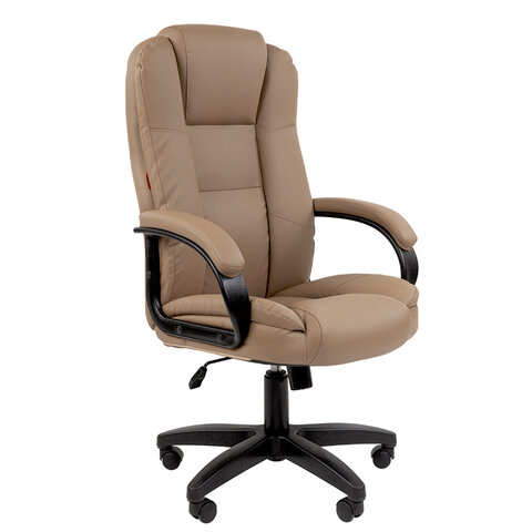 Кресло офисное Chairman CH 600 LT, экокожа, бежевое, ш/к 61743, 7158660