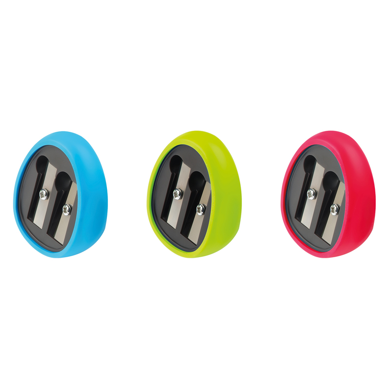 Точилка ArtSpace "Soft", пластик, 2 отверстия, без контейнера, ассорти