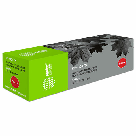 Картридж лазерный CACTUS (CS-C047X) для Canon LBP112/LBP113W, ресурс 4000 стр.