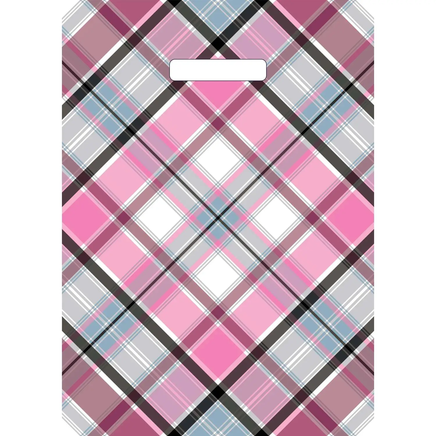 Пакет с вырубной ручкой 29х40 (35) Шотландка 50 шт/уп