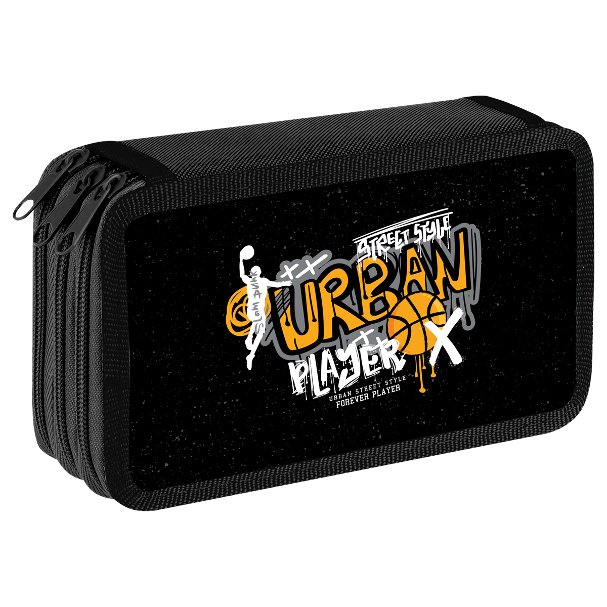 Пенал 3 отделения, 190*110 ArtSpace "Basketball", ламинированный картон, софт-тач