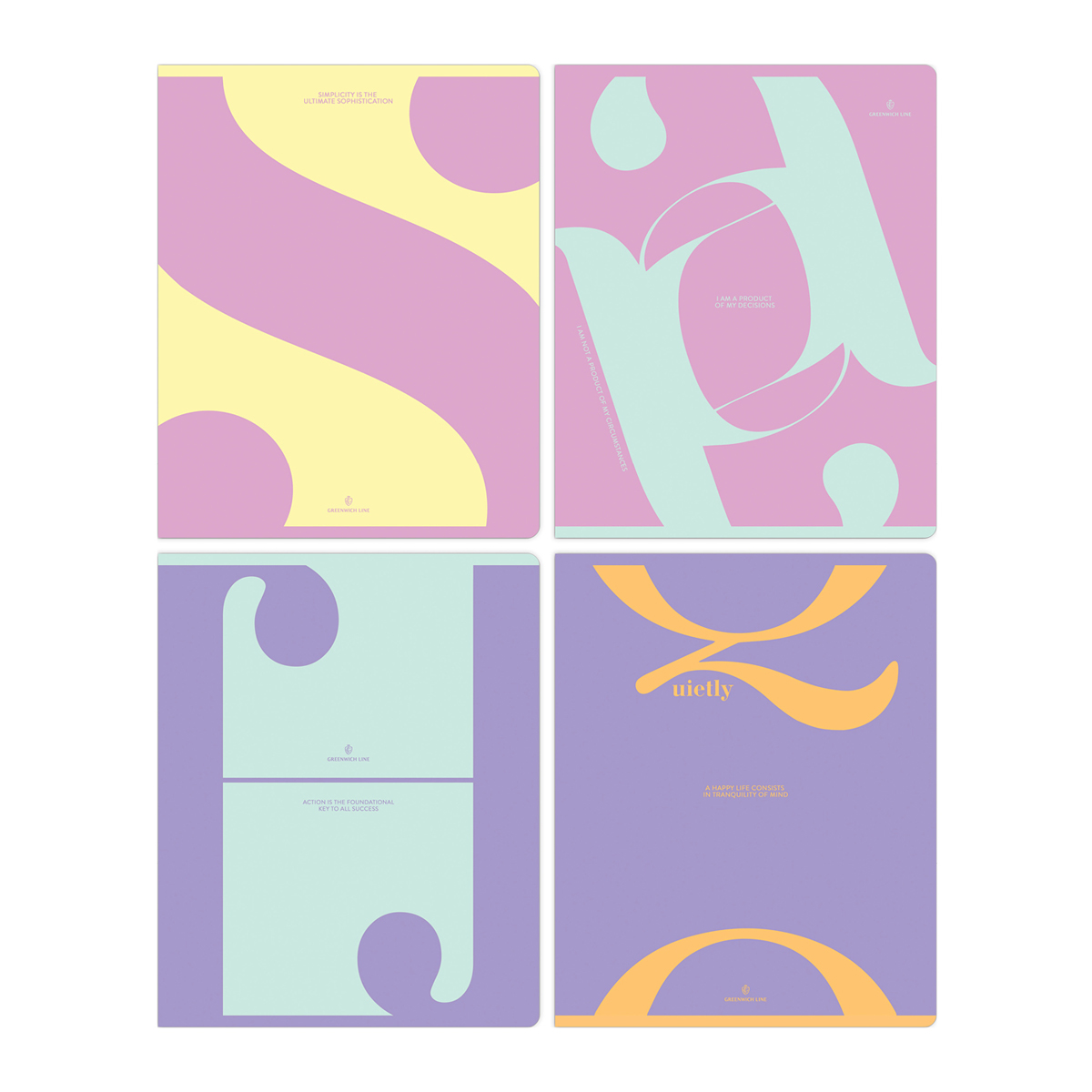 Тетрадь 48л., А5, клетка Greenwich Line "Letter symbol", матовая ламинация, выборочный лак, 70г/м2