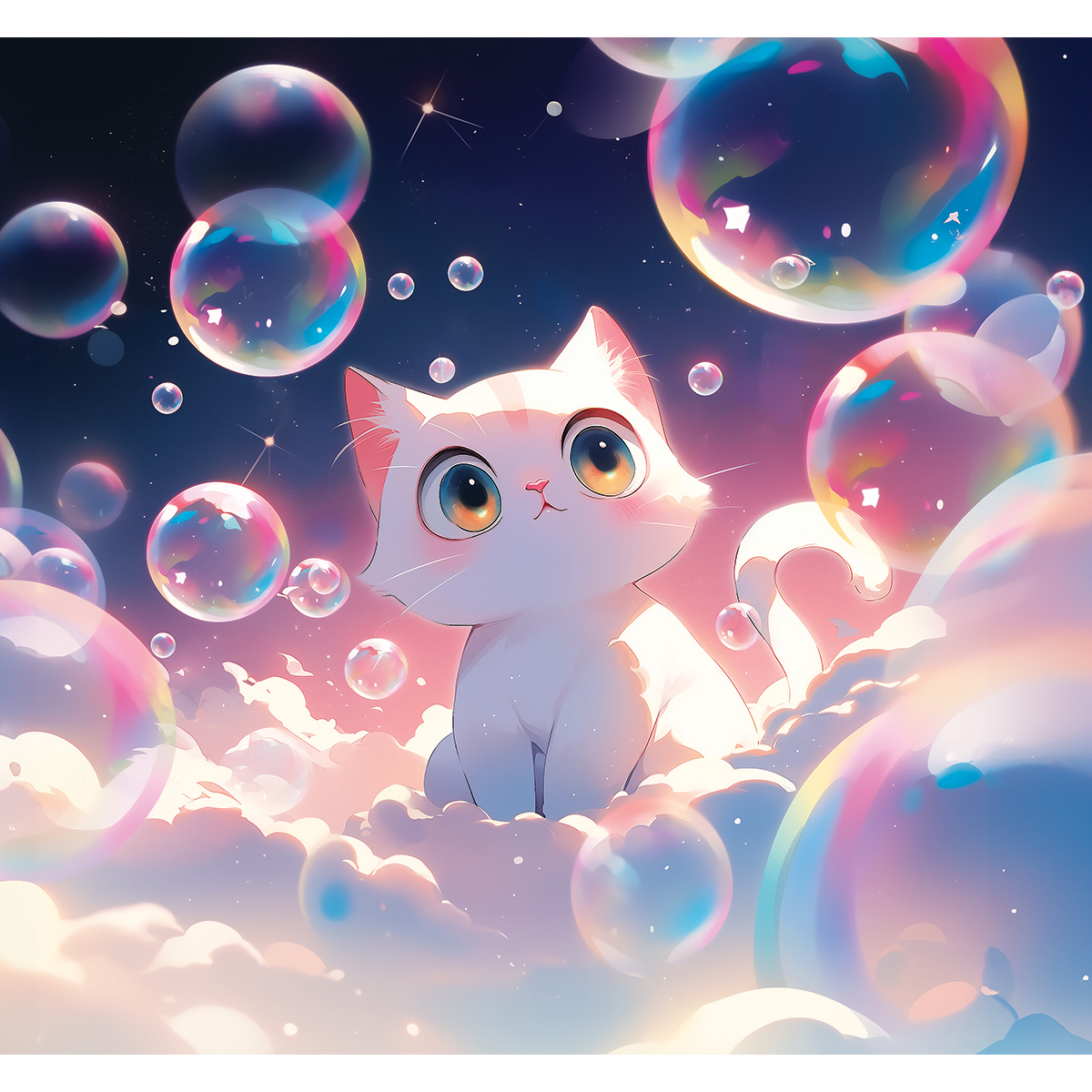 Мешок для обуви 1 отделение ArtSpace "Anime kittens", 340*420мм, карман