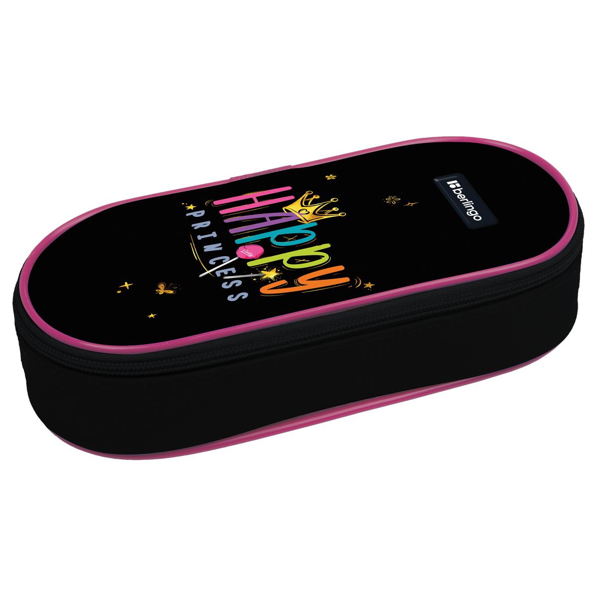 Пенал корпусный 1 отделение, 220*90*45 мм, Berlingo "Candy Princess", полиэстер