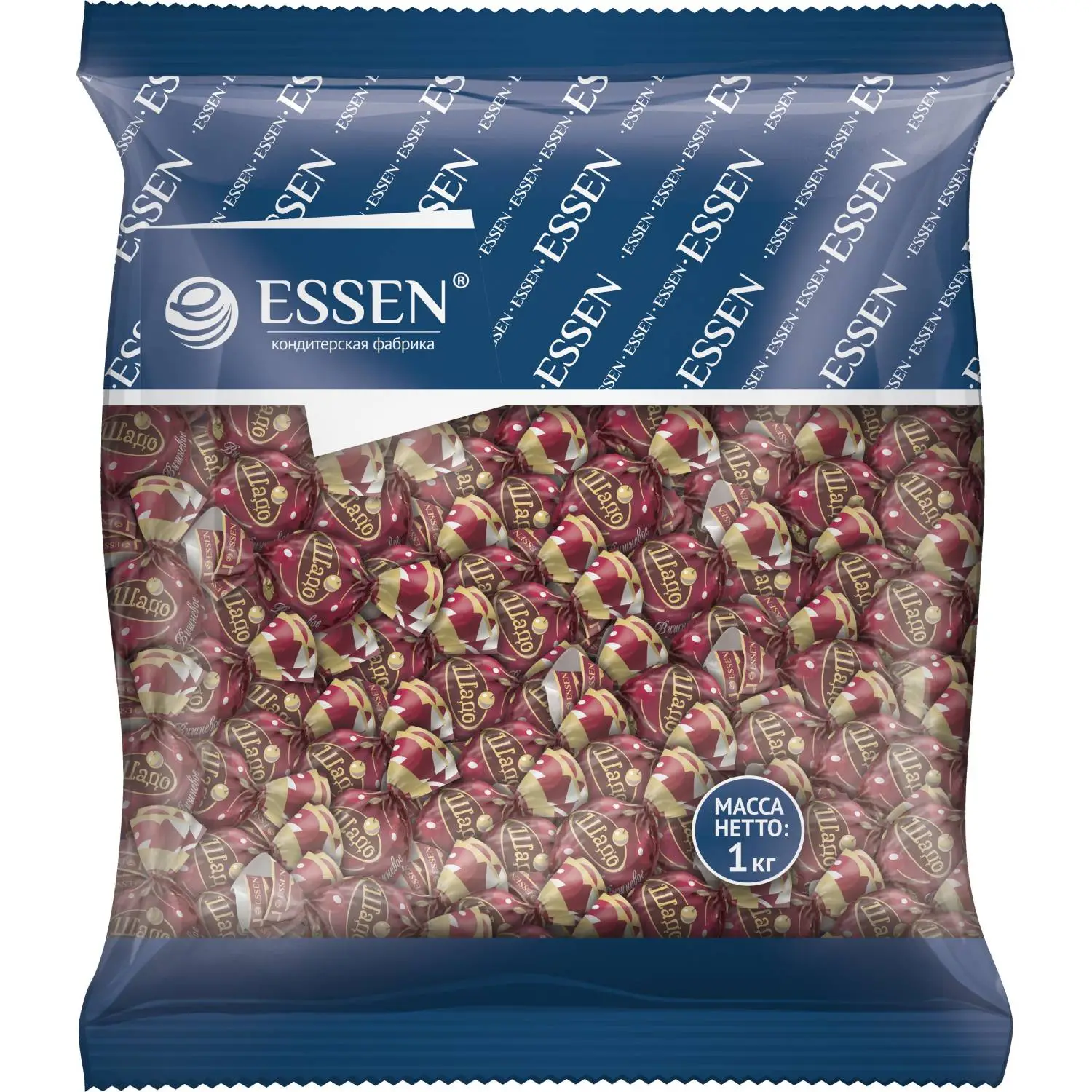 Конфеты Шадо Essen с желейно вишневой начин в шоколадной глазури, пак 1кг