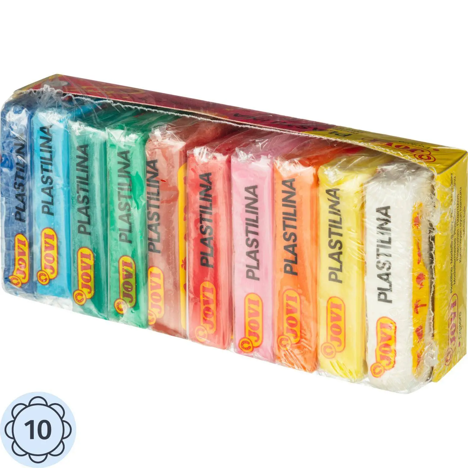 Пластилин на растит.осн.JOVI 10 цв.500 г, картон, 70/10S