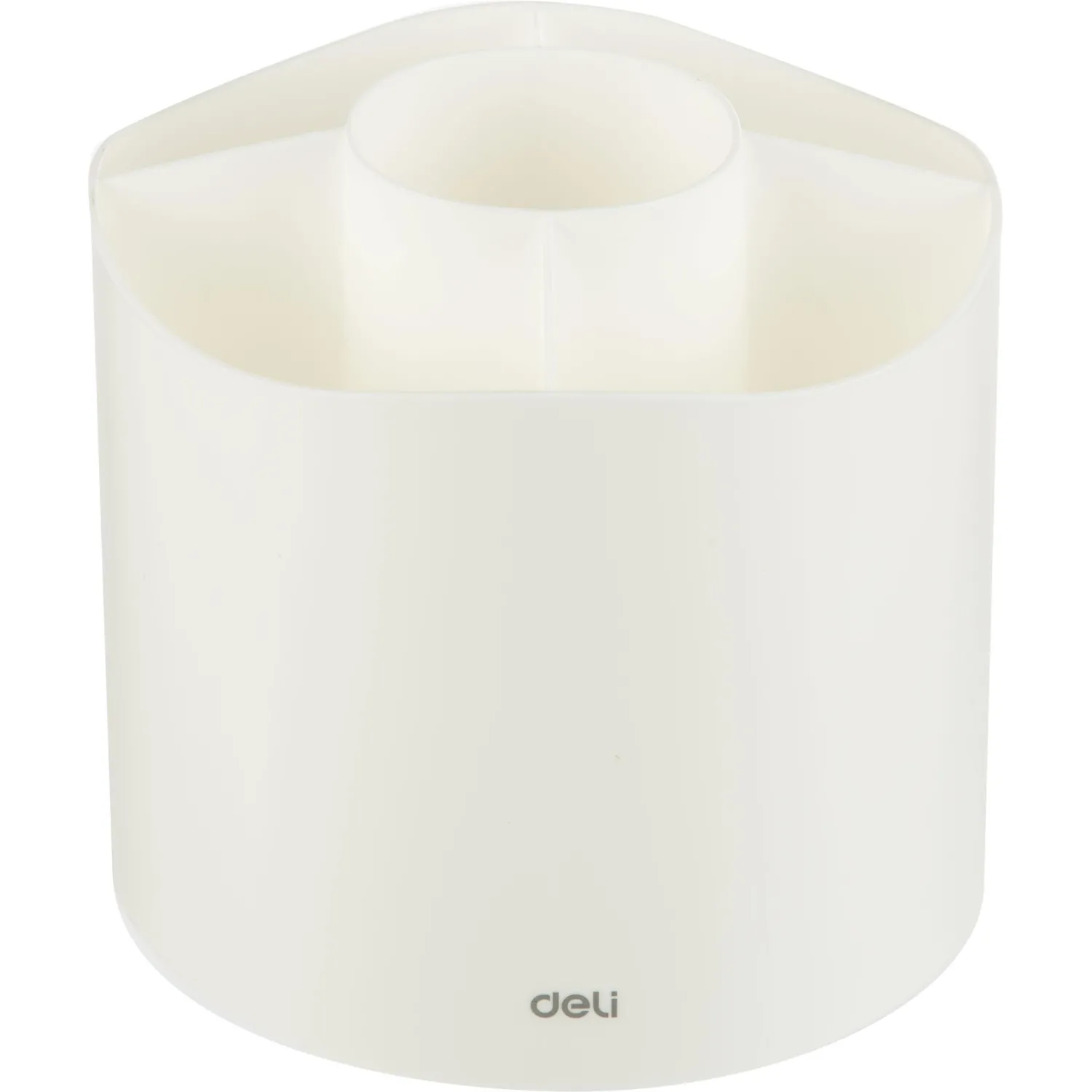 Подставка-органайзер Deli EM434, вращ, 118х118х120мм, 5 отделений, белая