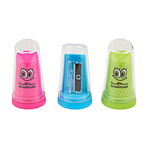 Точилка BRUNO VISCONTI "МОНСТРИКИ", с контейнером, 1 отверстие, пластиковая, ассорти, 35-0071