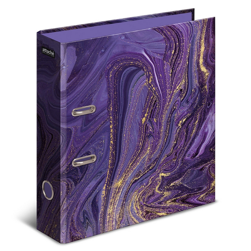 Папка-регистратор Attache Selection  Fluid, фиолетв.лам.карт./лам.бум.,75мм