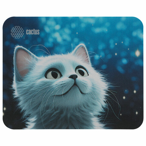 Коврик для мыши CACTUS White Cat, 220x180x2мм, CS-MP-P06XS