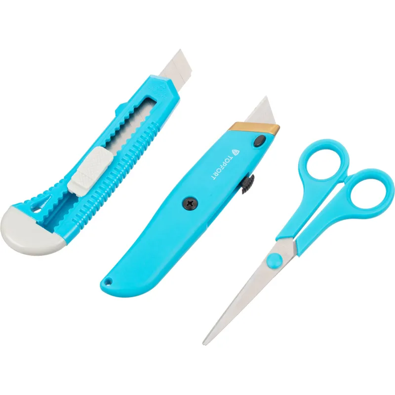 Набор ножей Topfort 18 мм универсал, утилитарный нож и ножницы