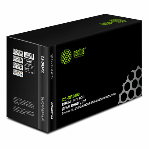 Фотобарабан CACTUS (CS-DR3400) для Brother HL-L5000/L5100/L5200/L6250/L6300/L6400, ресурс 30000 стр