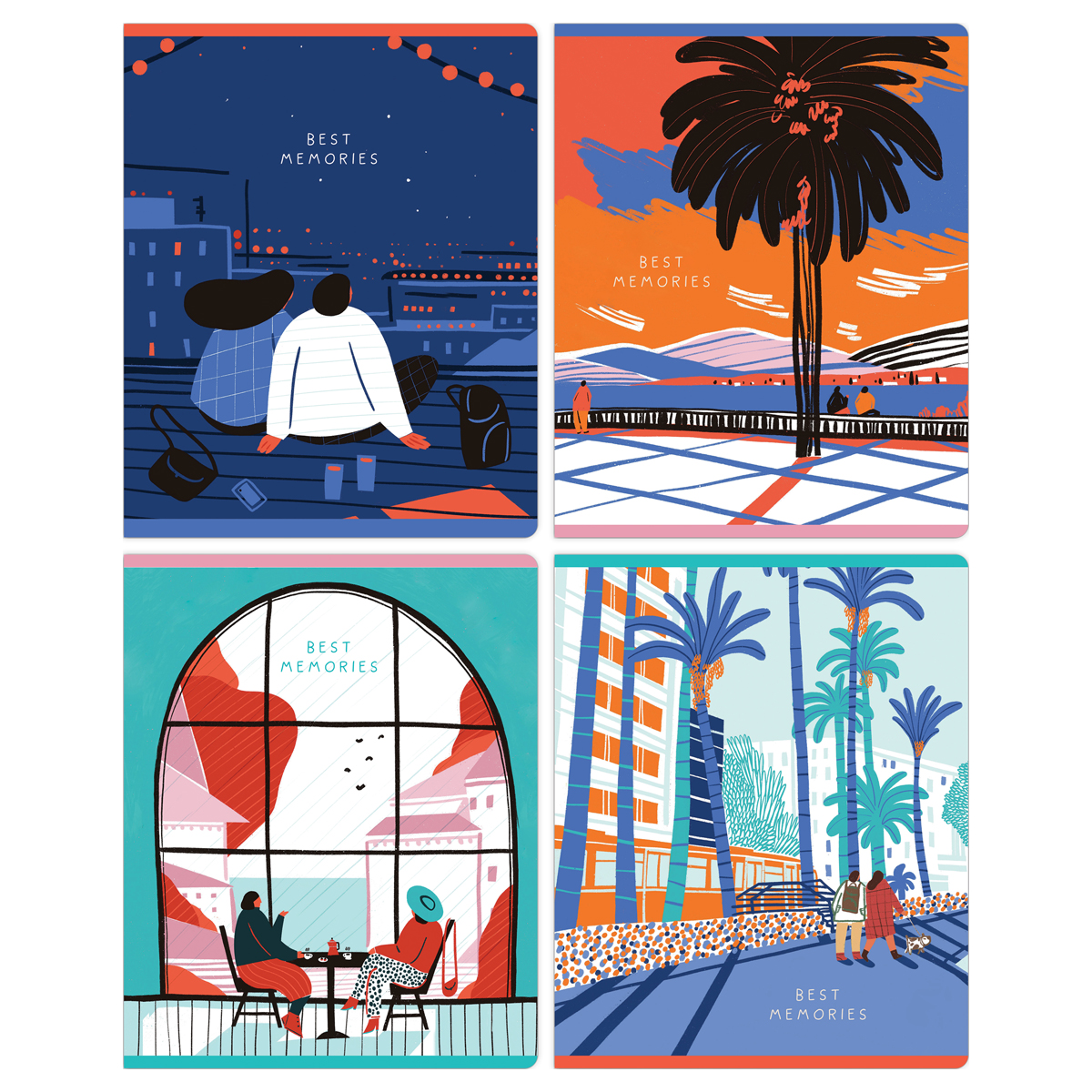 Тетрадь 48л., А5, клетка Greenwich Line "Best memories", софт-тач, 70г/м2