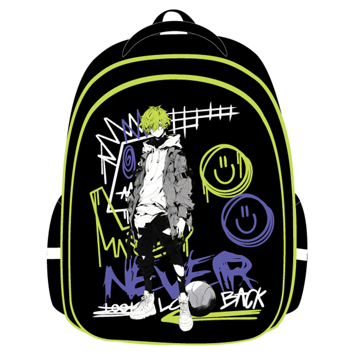 Ранец ArtSpace School Friend Light "Never look back" 35*29*12см, 2 отделения, 2 кармана, анатомическая спинка