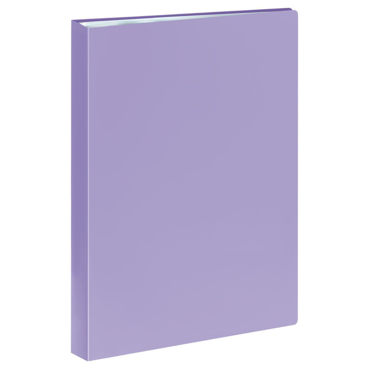 Папка с 60 вкладышами СТАММ А4, 21мм, 500мкм, пластик, пастель, фиолетовая