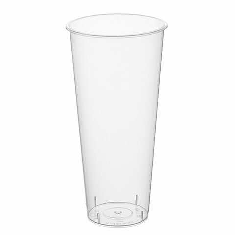 Стакан одноразовый 650мл пластиковый прозрачный Bubble Cup, СВЕРХПЛОТНЫЙ, ВЗЛП, ШК623, 1022ГП