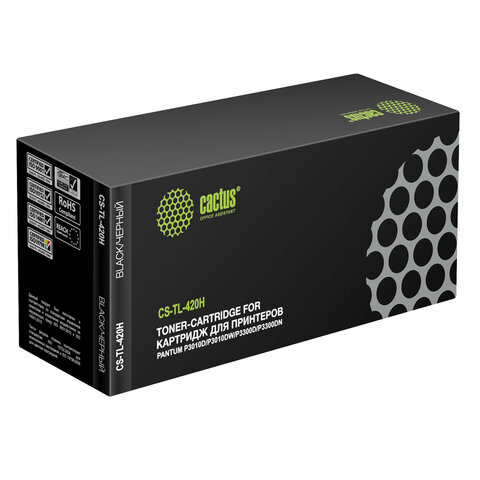 Картридж лазерный CACTUS (CS-TL-420H) для Pantum P3010D/P3010DW/P3300D/P3300DN/P3300 ресурс 3000 стр